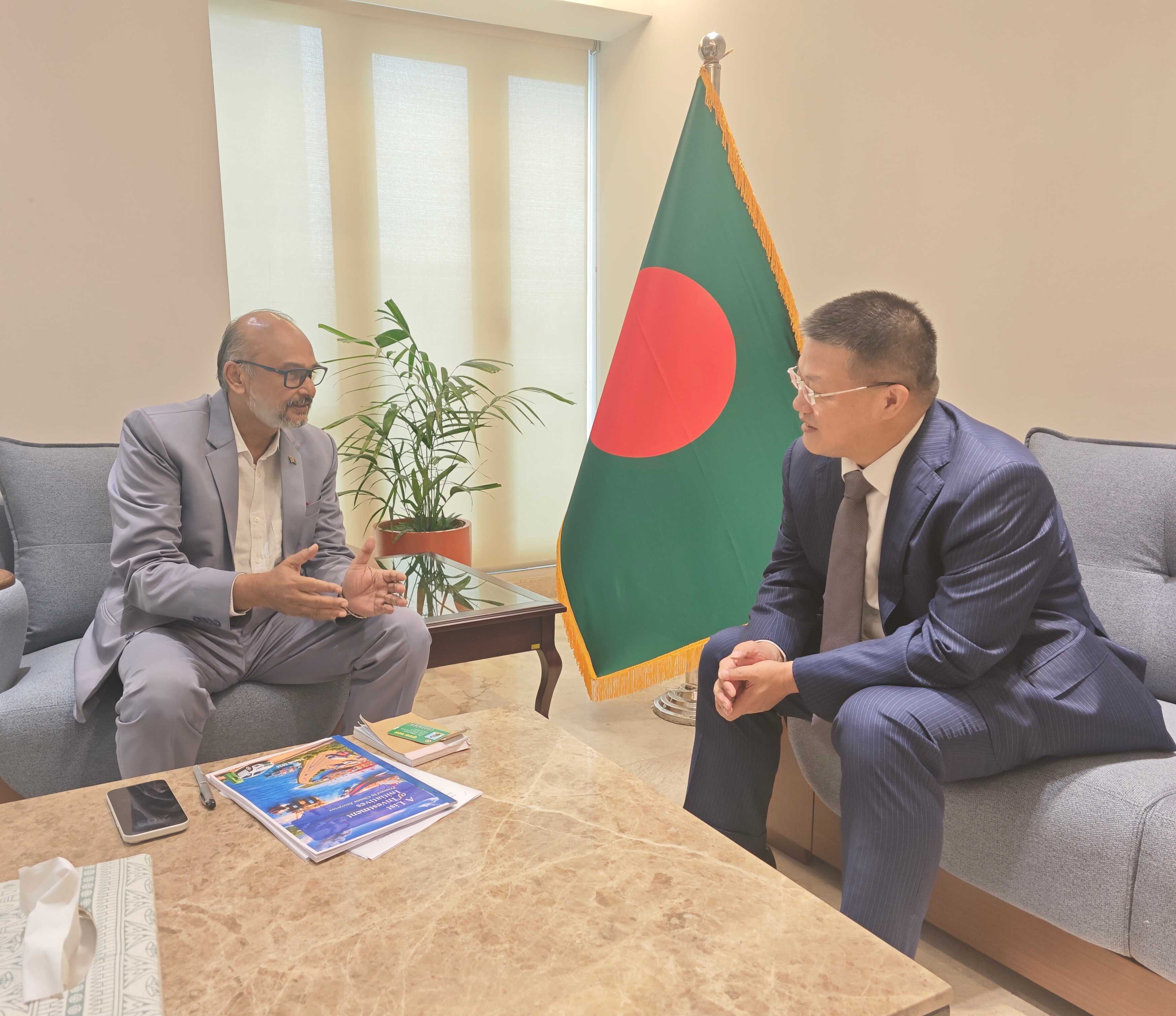 Ambassador Yao Wen Calls on Finance and Planning Adviser to the Prime ...